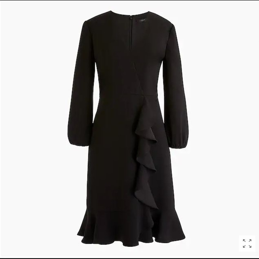 J.Crew Drapey Ruffle-front Dress